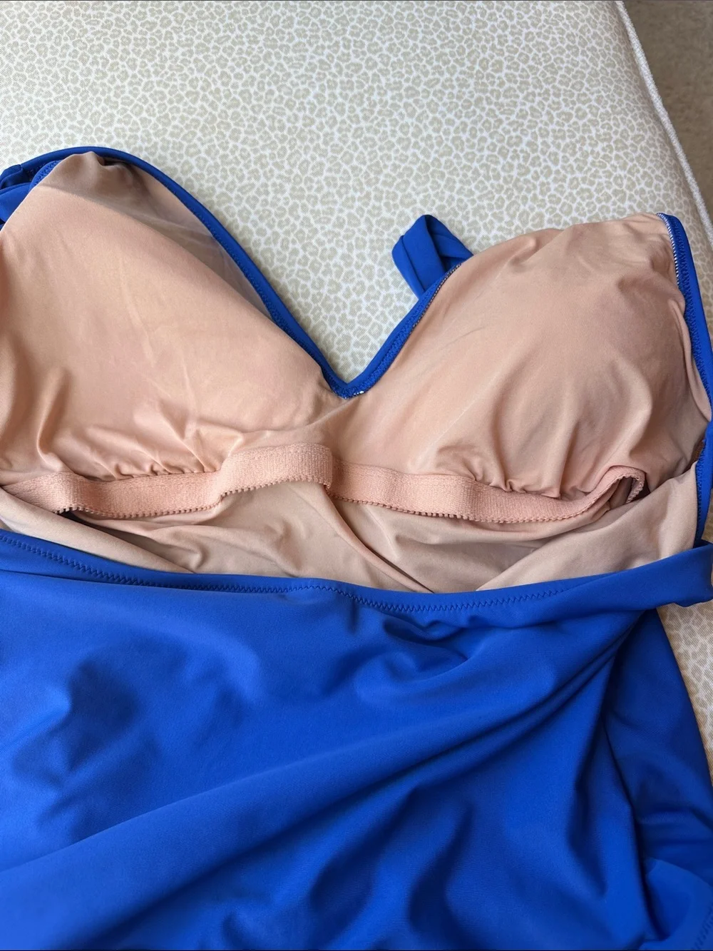 J. Crew Royal Blue Tie-Shoulder One-Piece Lined Swimsuit size XL